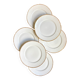 6 gold Limoges porcelain dessert plates
