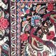 Bijar carpet, red and blue, bird patterns 120x158cm, Iran