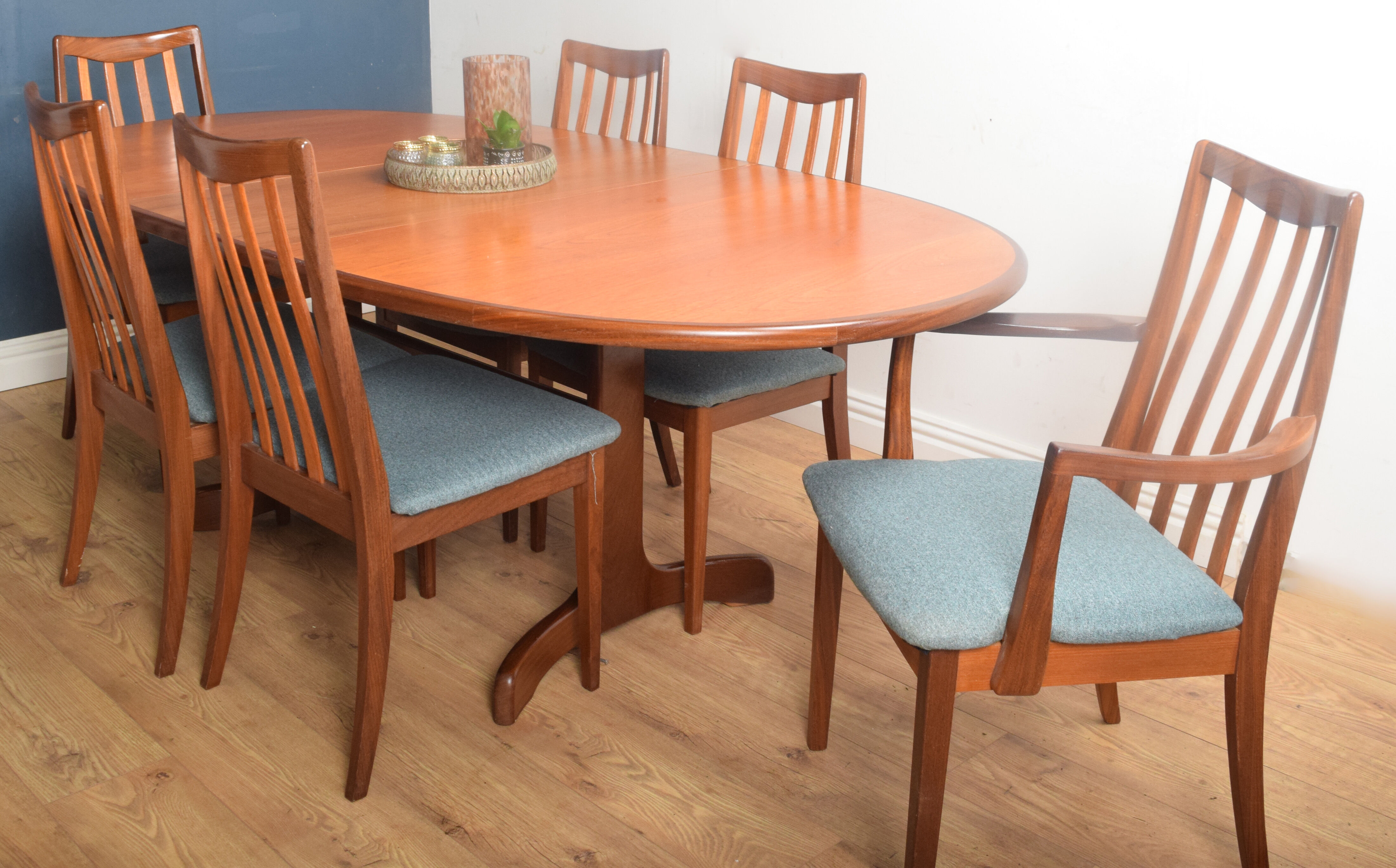 Restored Teak 1960s G Plan Table & 6 Chairs