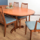 Restored Teak 1960s G Plan Table & 6 Chairs