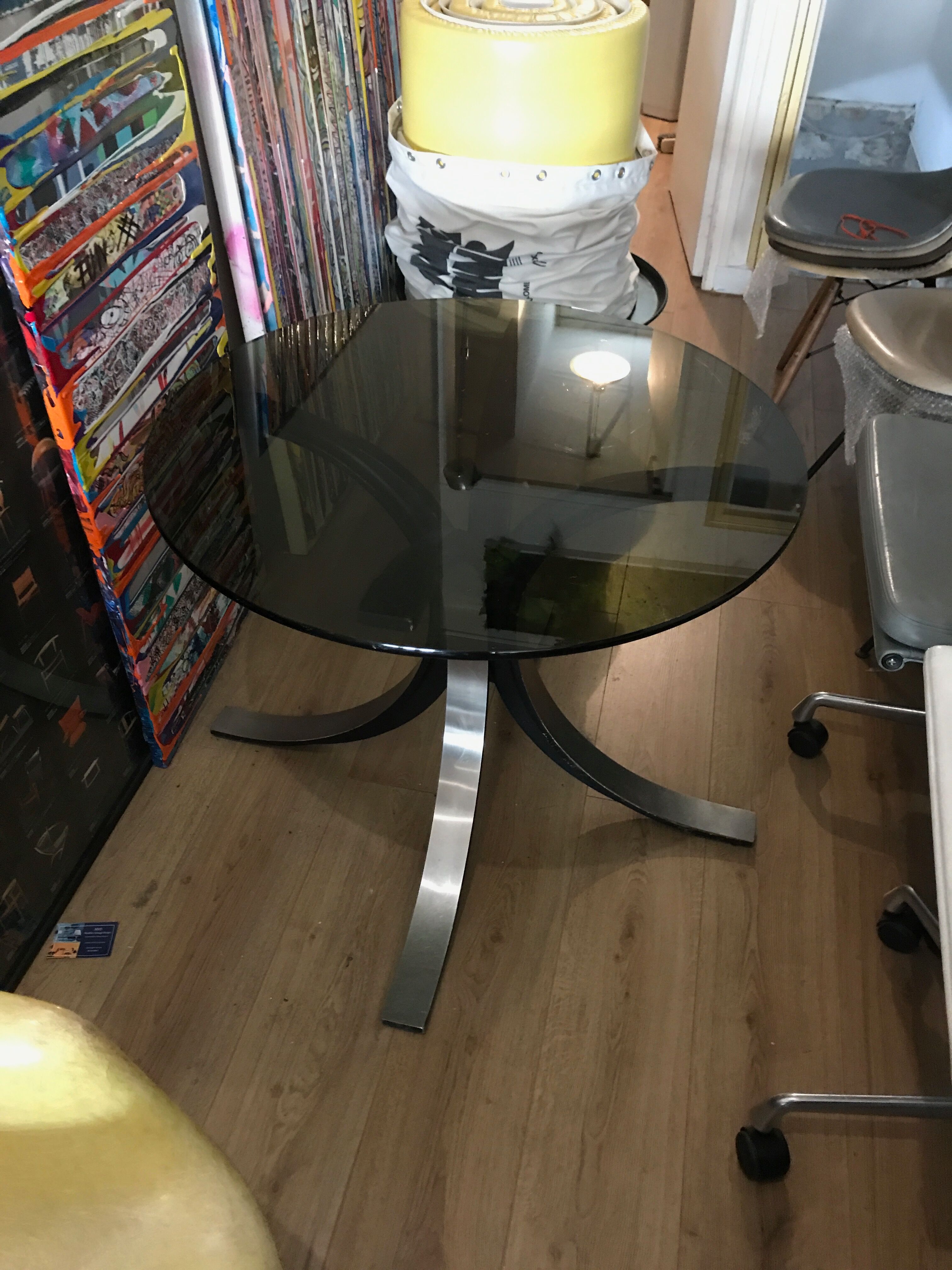 Side glass table Osvaldo Borsani for Tecno edition