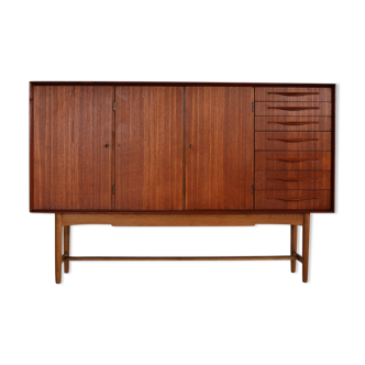 vintage teak highboard by Edmund Jorgensen