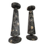Pair of Art Deco marble columns 1900