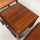 Vtg Mid Century Quadrille Teak Sunelm Nest Of Tables Side Coffee Table Danish