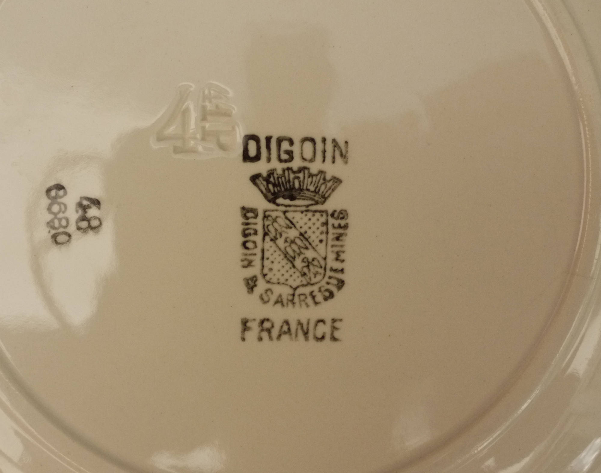 8 old soup dishes earthenware digoin sarreguemines 1930 s