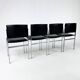 Ensemble de 4 chaises de salle à manger vintage, Belgique, 1980