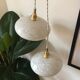 Art Deco glass pendant lamp from Clichy 30s