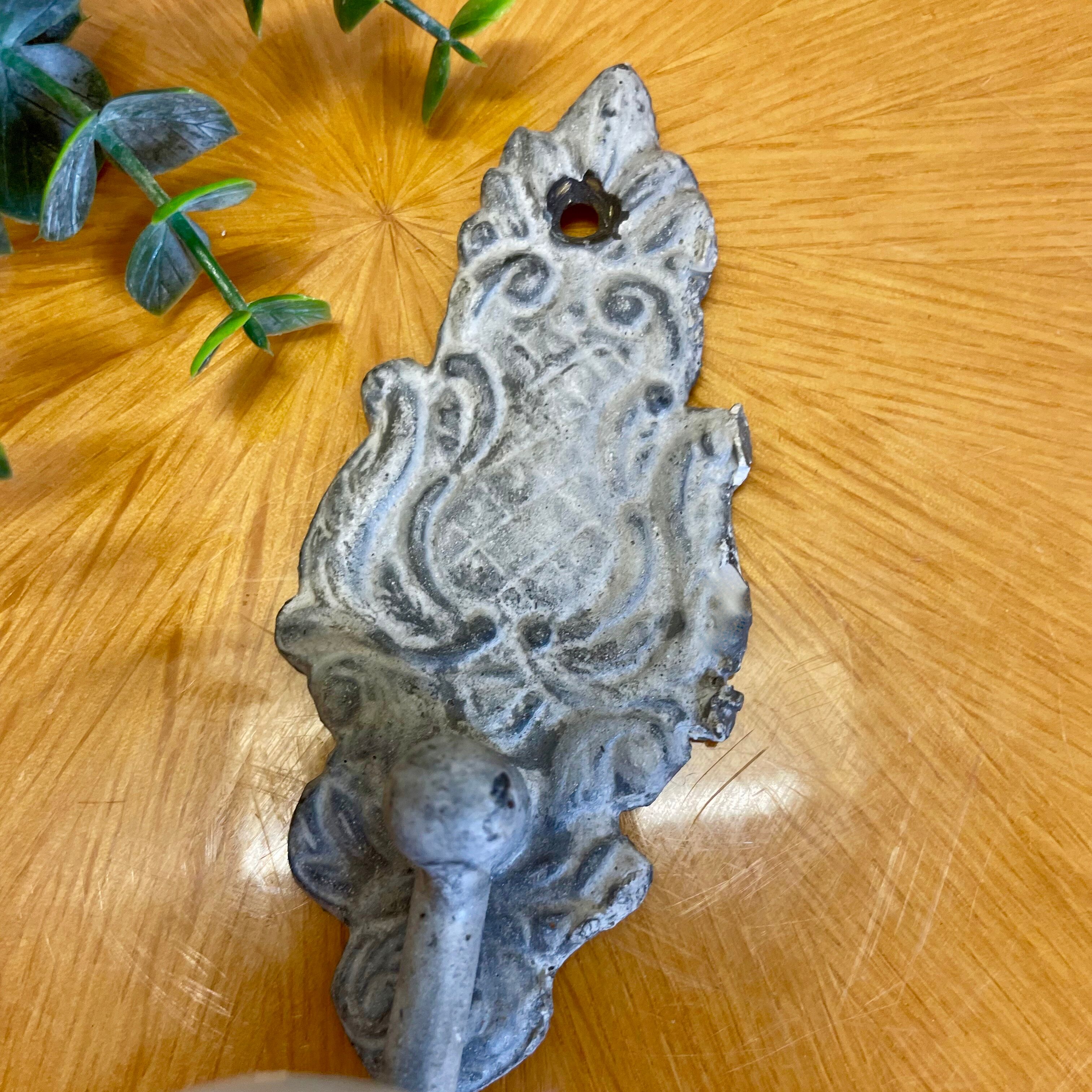Shabby gray patina hook