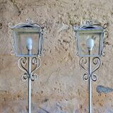 Wrought iron floor lamp