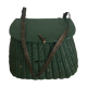 Ancien panier de pêche avec lanière en cuir