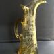 Beer pitcher (can) in engraved ambrino blown glass