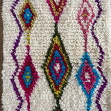 Berber carpet azilal multicolored bed descent