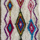 Berber carpet azilal multicolored bed descent