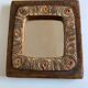 Miroir arts & crafts 1970 en résine incisée