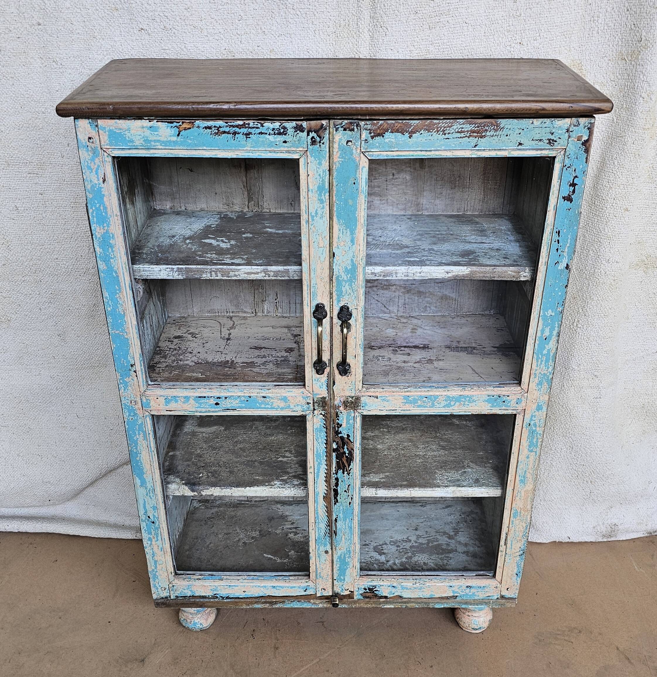Old Burmese teak display case