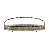 Chrome metal oval tray