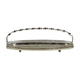 Chrome metal oval tray