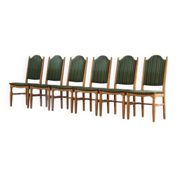 Vintage Danish Oak Dining Chairs, Henning Kjærnulf Style, 1960s, Set of 6