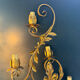 Pair of Golden Florentine Wall Lights 1950s 1960s Hollywood Regency 7 Lights