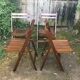 Chaises pliantes bois vintage