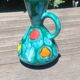 Small vase in glazed ceramic Vintage 60s signed Elise