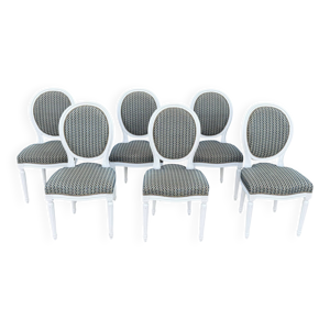 6 chaises Médaillon