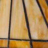 Antique art nouveau lamp with bronze base, 53x32 cm,