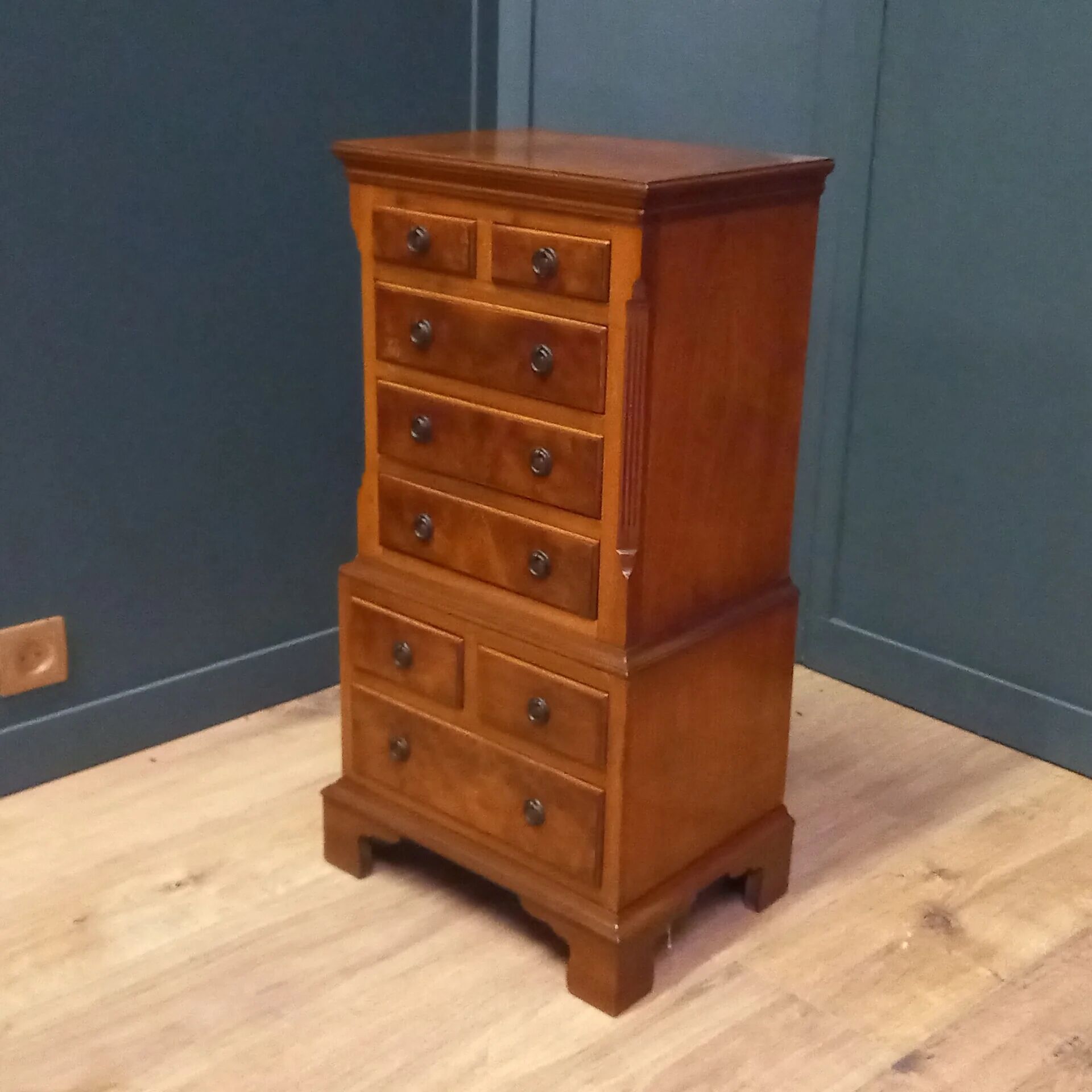 Reprodux tallboy chest on chest dresser - dresser