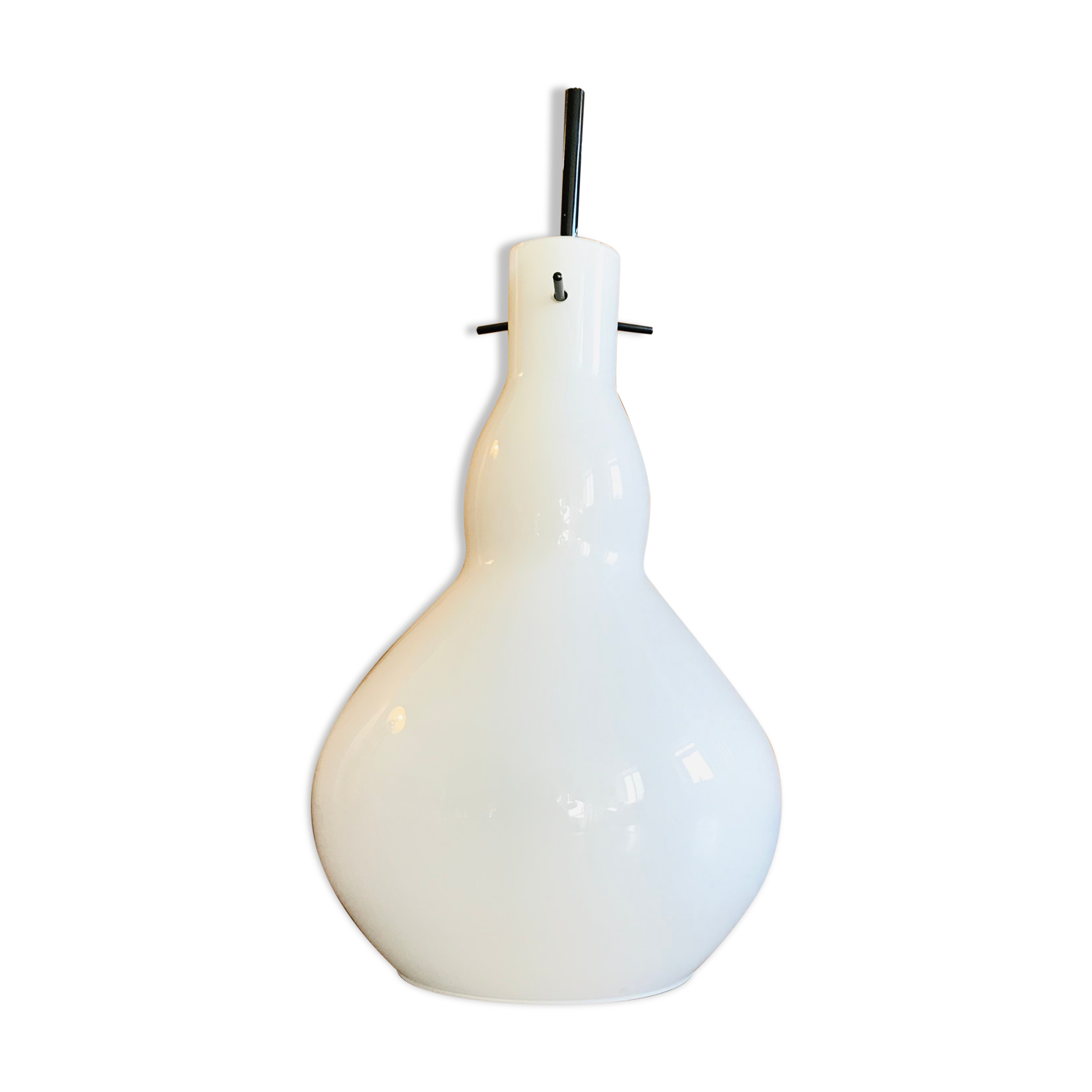 Vintage Murano white hanging lamp