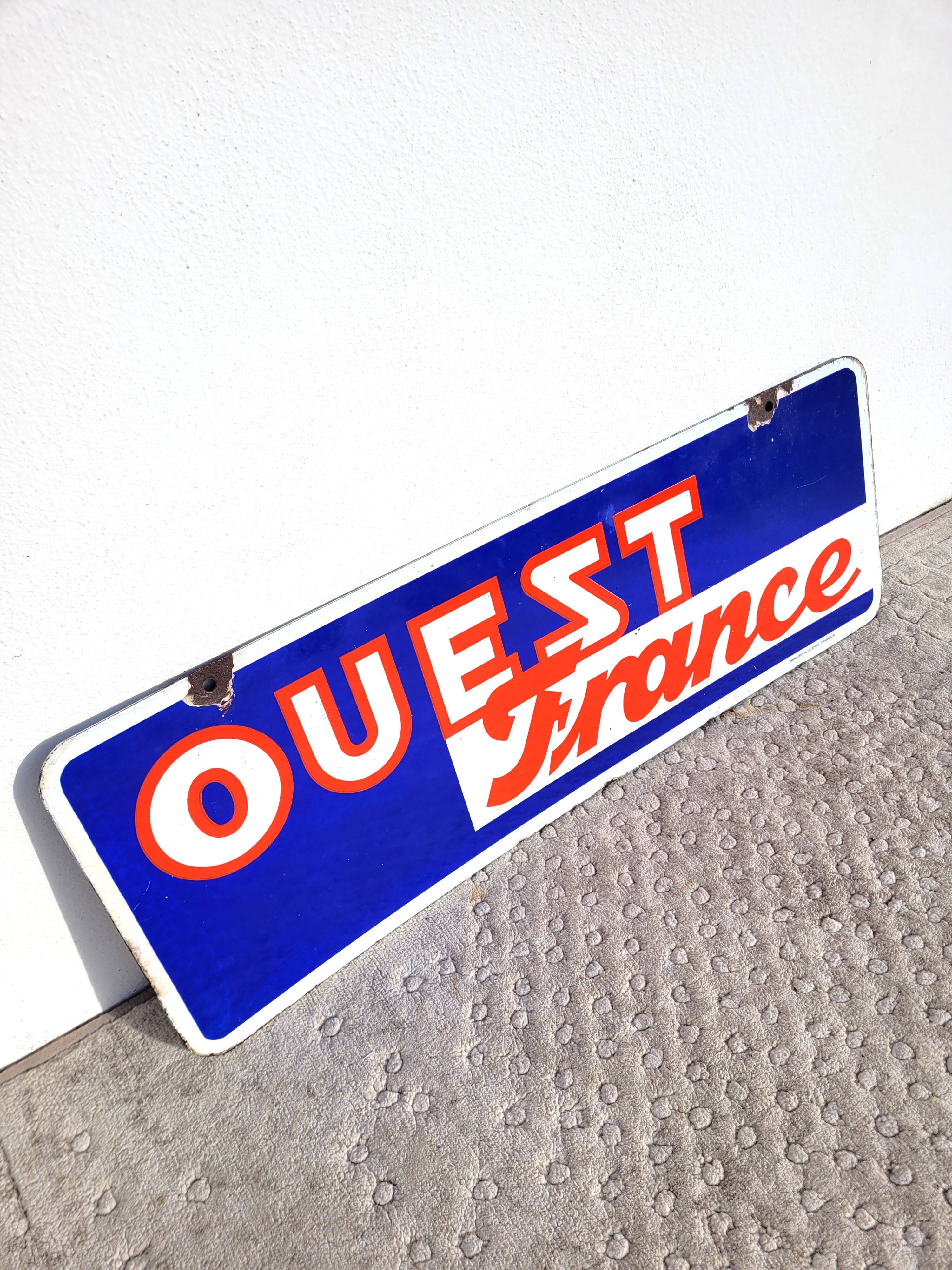 Old West France enamelled plaque