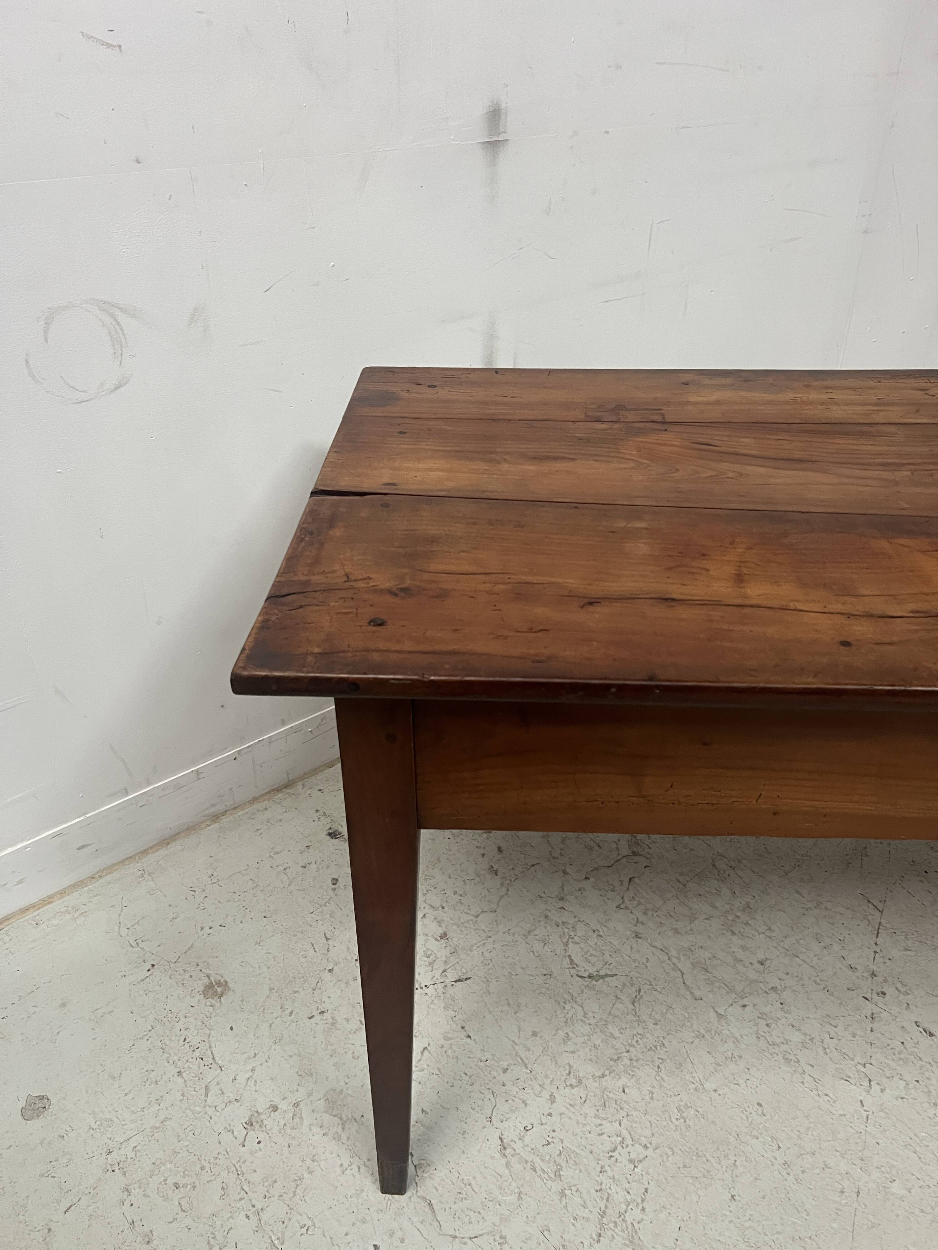 19th century cherry wood style farmhouse table