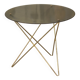 Brass and glass side table, 1960s design.
