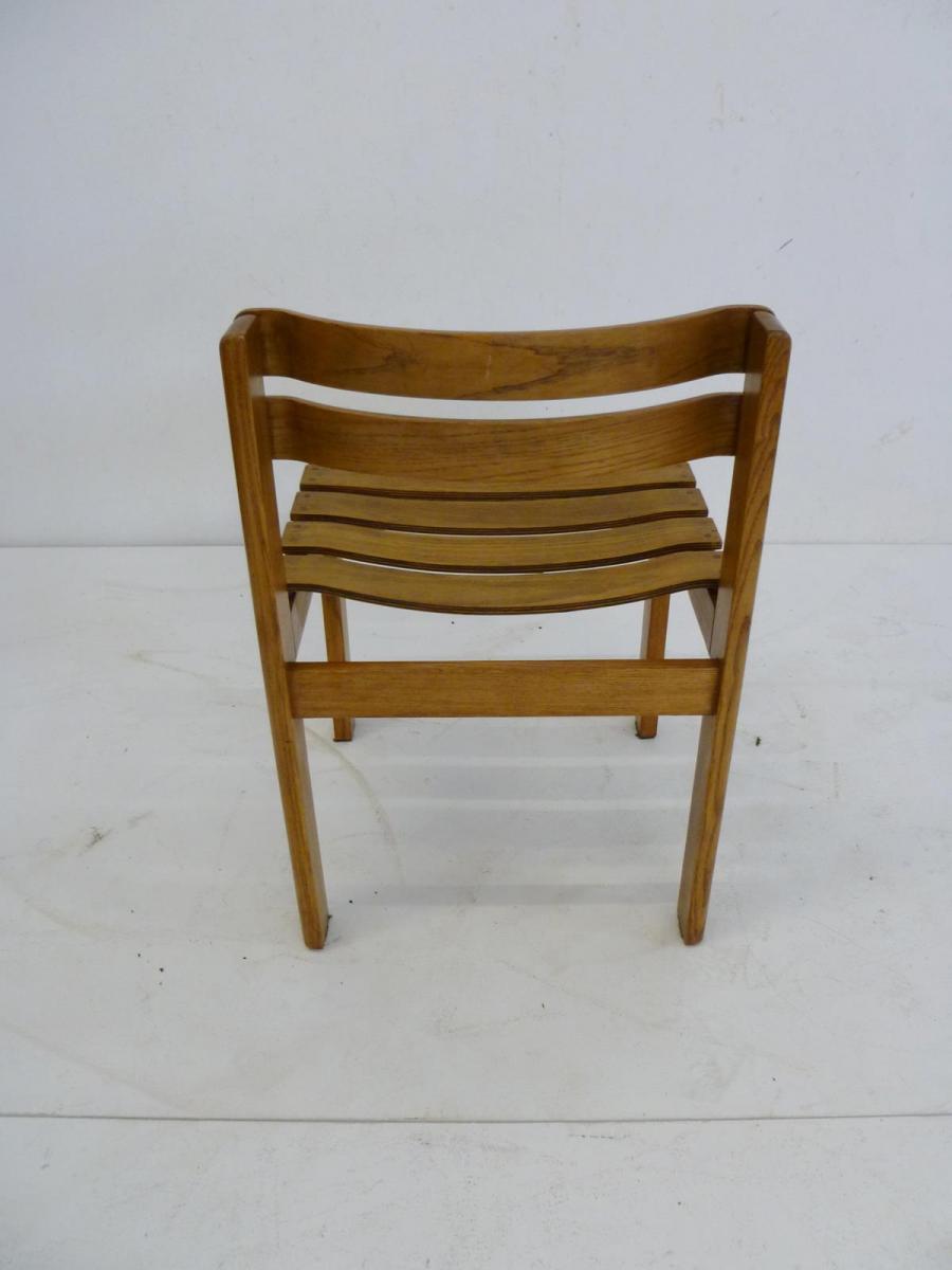 Furniture dining room table in Elm, country low 1970 s