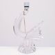 Daum Crystal Glass Bird Table Lamp, Vintage 1960s, France, Oval Shade