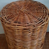 Large basket in vintage rattan 50s