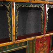 Headboard chinois laqué et peint du 20e siècle