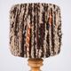 Large oak and wool lamp, French work from the 1960s.