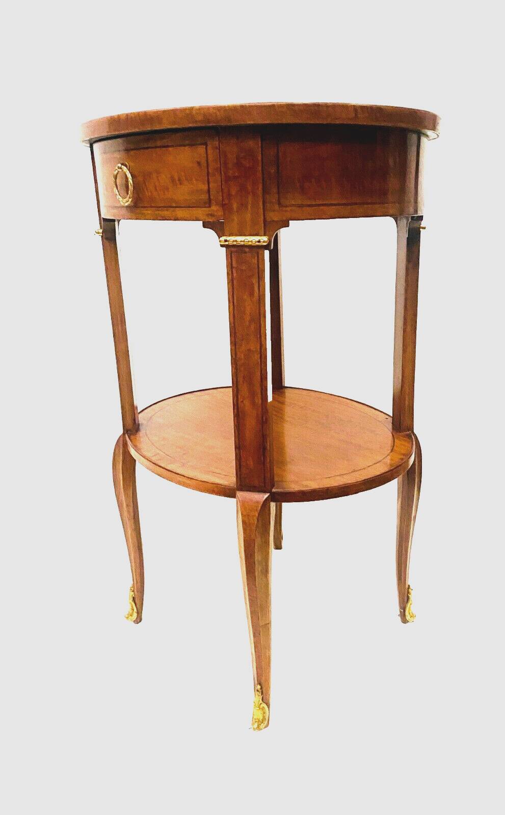 Oval pedestal table in veneer wood and black wood net 20th century