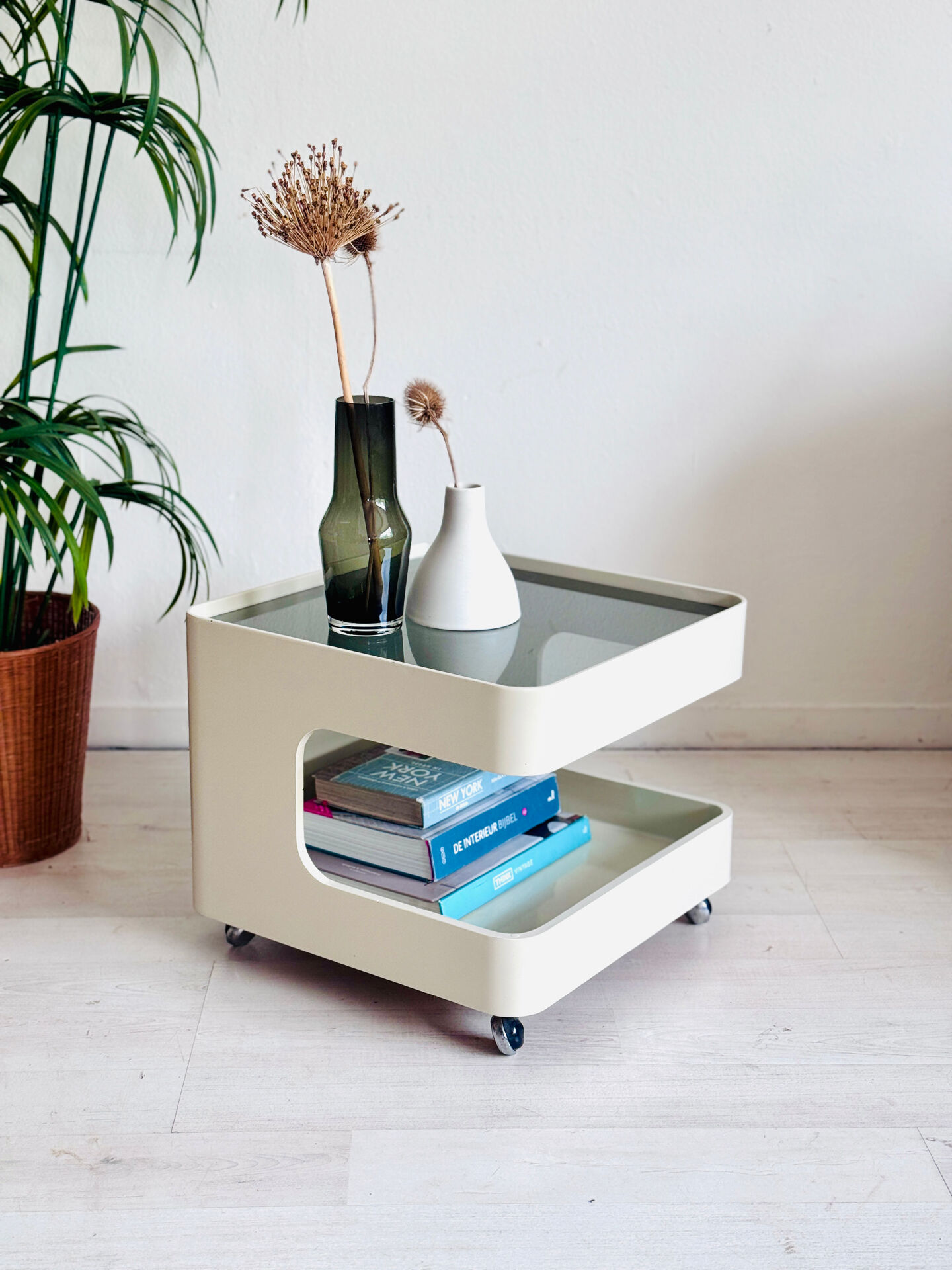 Vintage space age trolley coffee table Opal Mōbel 1970’s