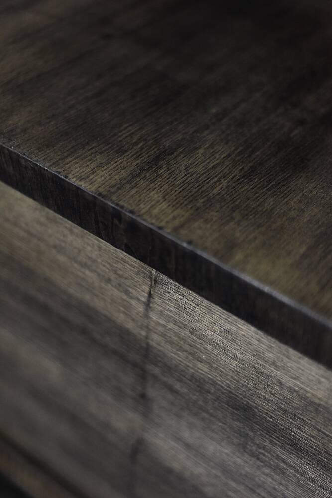 Scandinavian buffet in ash with matte metal handles, Mid-Century Modern style, 1960s.