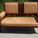Banquette ancienne tissu velours