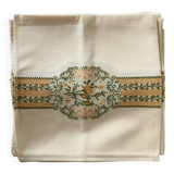 10 serviettes vintage brodées