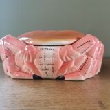 Vintage ceramic crab box signed Caugant