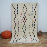 Handmade moroccan berber carpet 251 x 145 cm