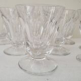 9 glasses with beveled foot 60's