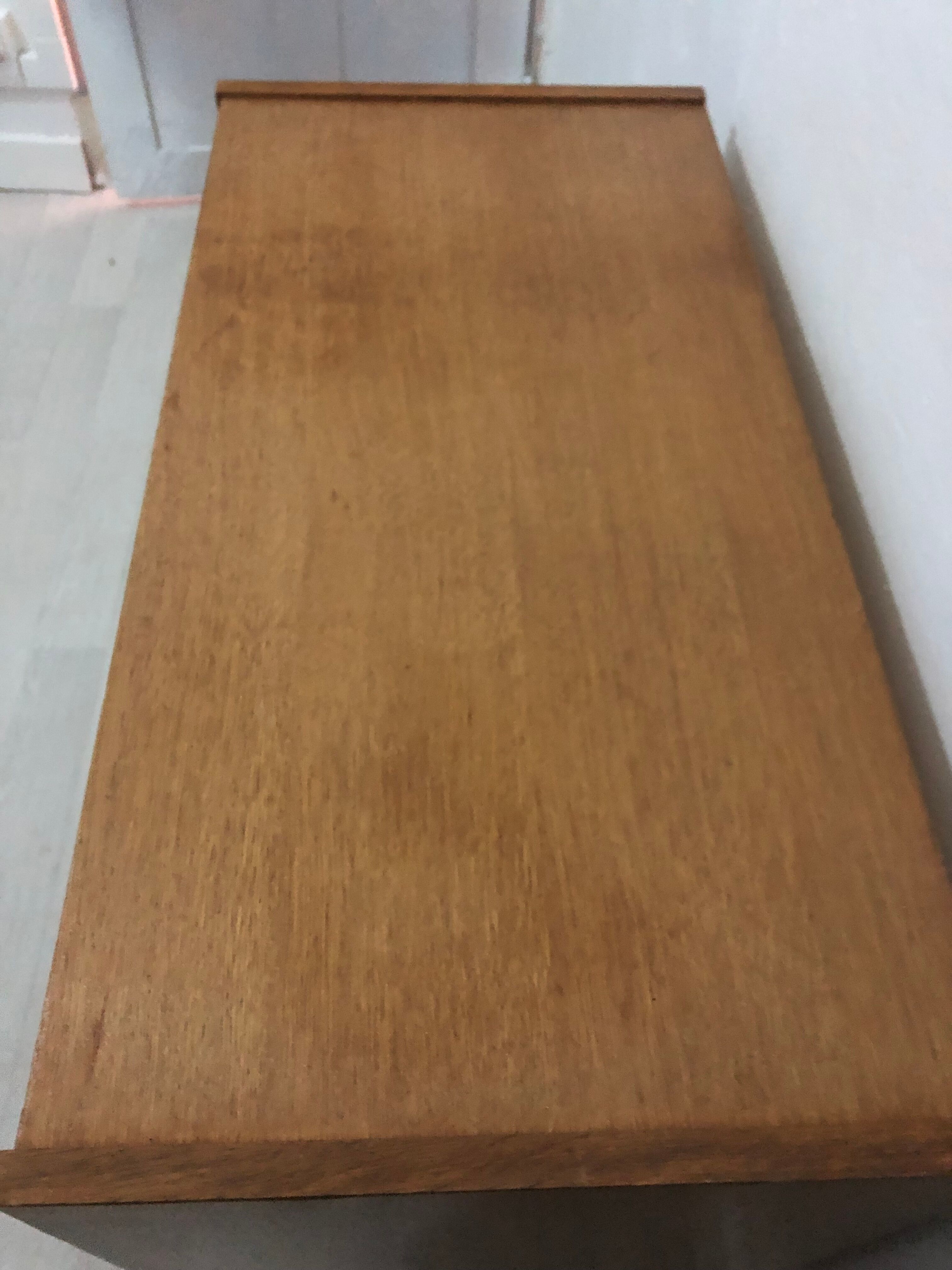 Chest of drawers 3 drawers vintage blond wood 60s