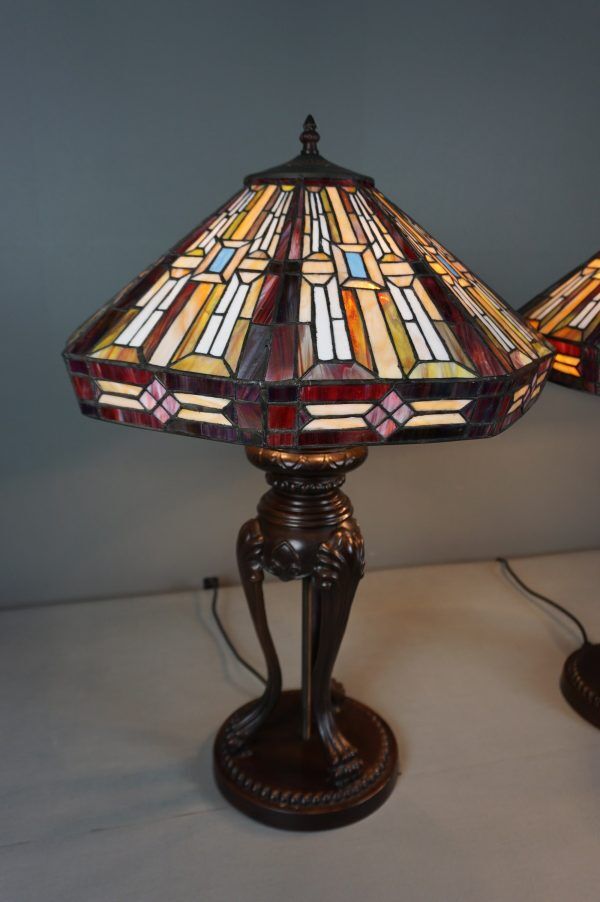 Set of 2 Tiffany lamps