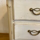 Chest of drawers from the regency period patinated light gray. Perfect condition.