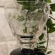 Set of 8 retro wine glasses in engraved glass