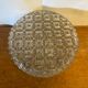 Antique ceiling light wall lamp molded glass + metal support 70s vintage
